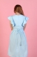  Платье Rosette с поясом, цвет голубой