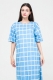 платье-футболка MarineChic голубое в клетку, бренд Futur Outfit